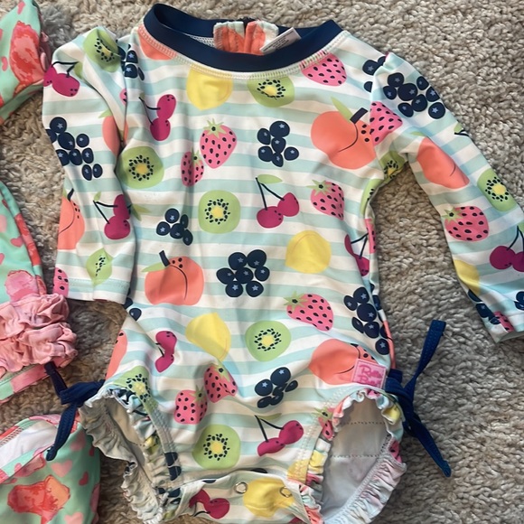Set of 3 Ruffle Butts girl swimsuits, 6-12 months - Picture 4 of 4